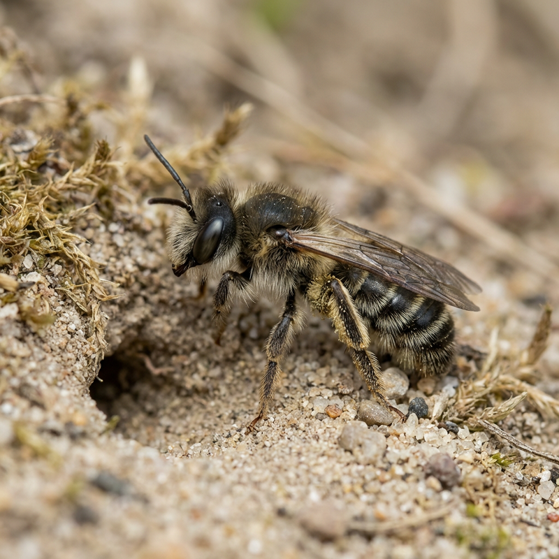 Sandbiene (Andrena), KI-Illustration