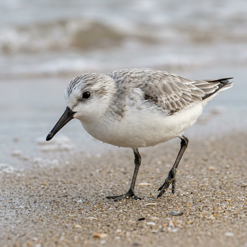 Sanderling (Calidris alba), KI-Illustration