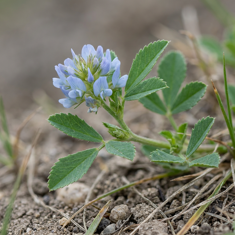 Schabzigerklee (Trigonella caerulea), KI-Illustration