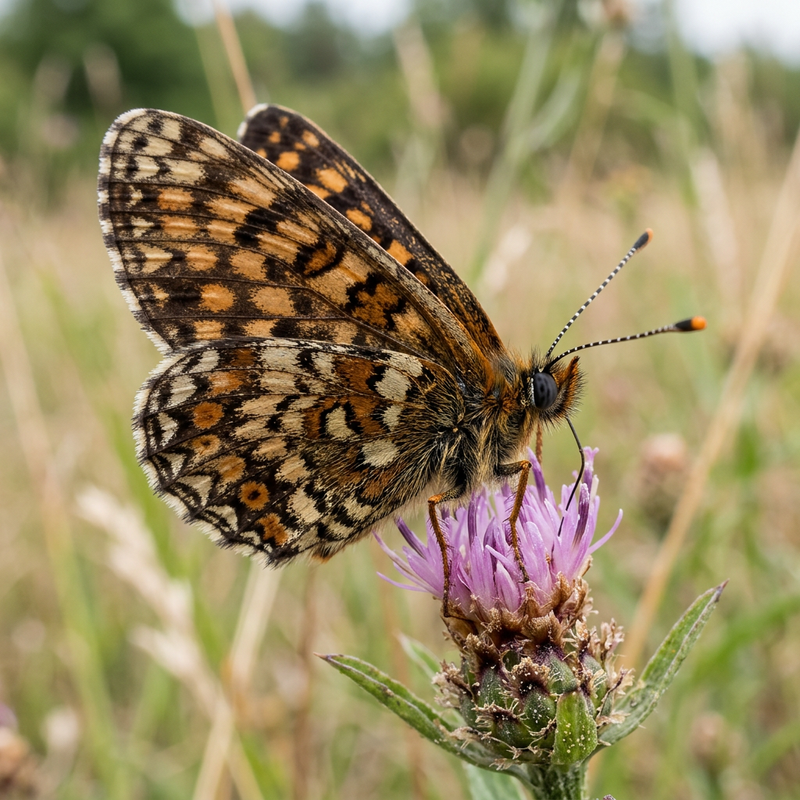 Scheckenfalter (Mellicta aurelia), KI-Illustration