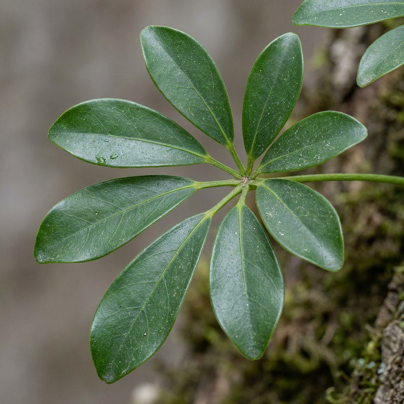 Schefflera (Schefflera arboricola), KI-Illustration