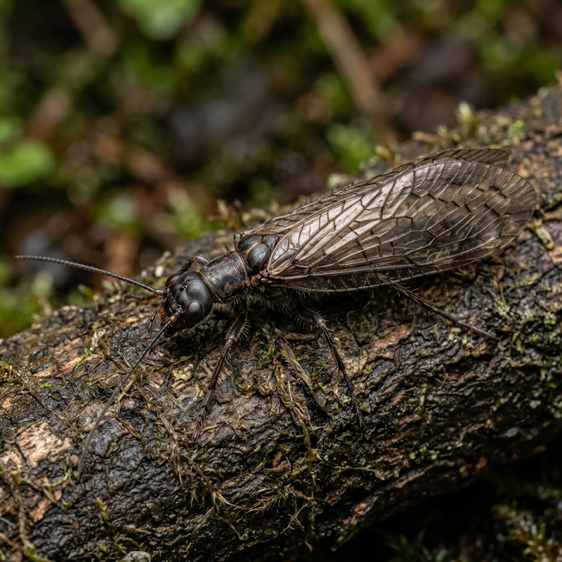 Schlammfliege (Protosialis americana), KI-Illustration