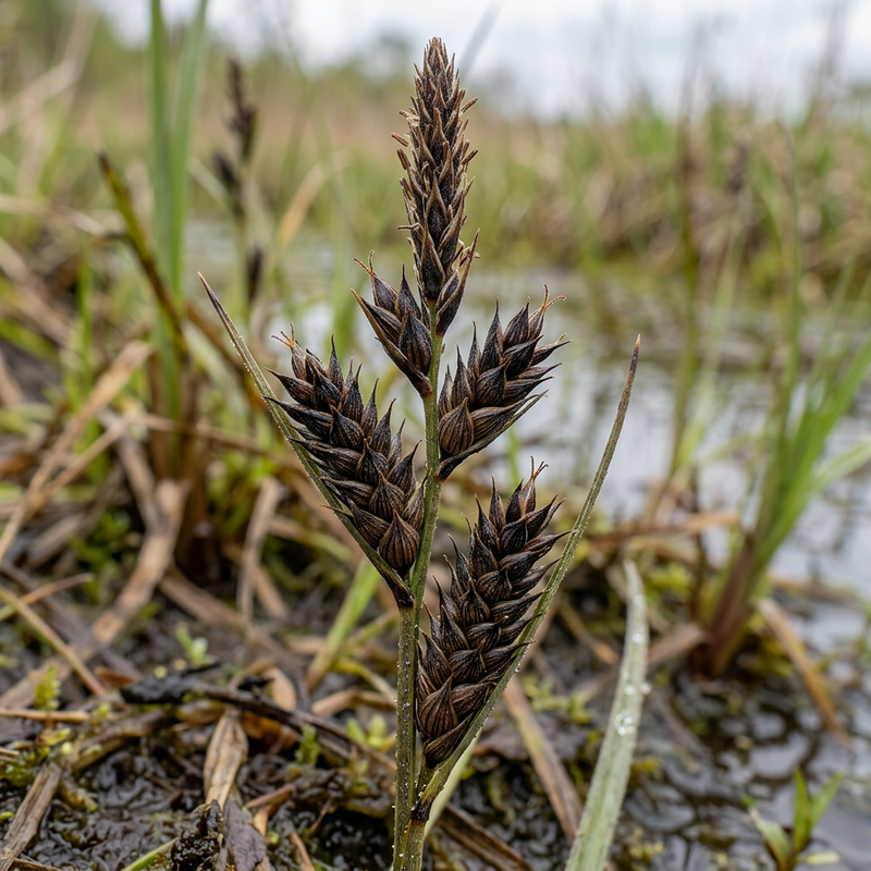 Schlank-Segge (Carex acuta), KI-Illustration