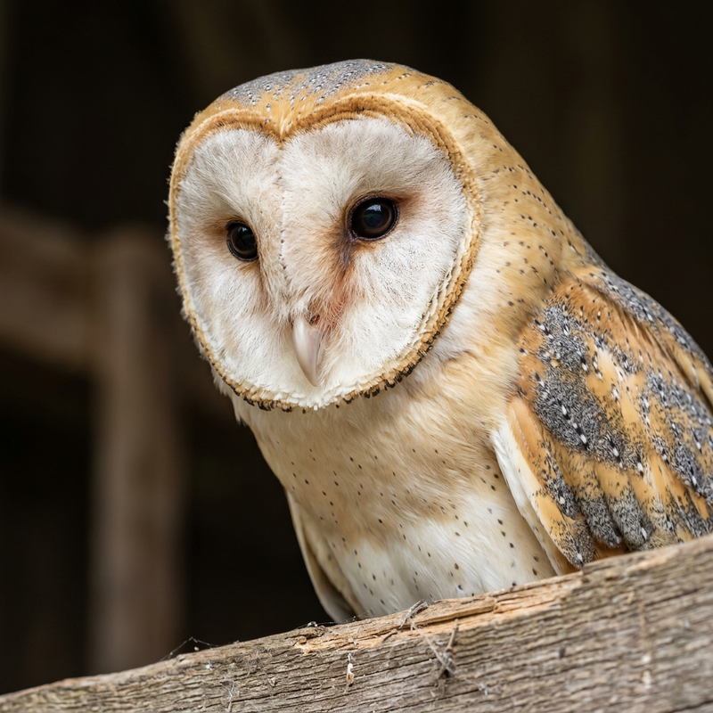 Schleiereule (Tyto alba), KI-Illustration