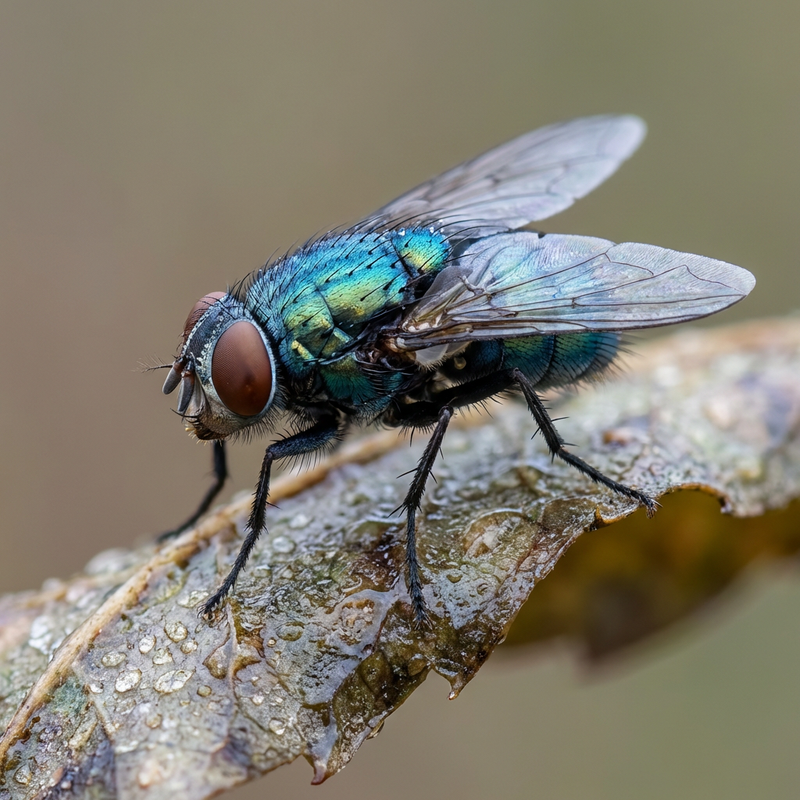 Schmeißfliegen (Calliphoridae), KI-Illustration