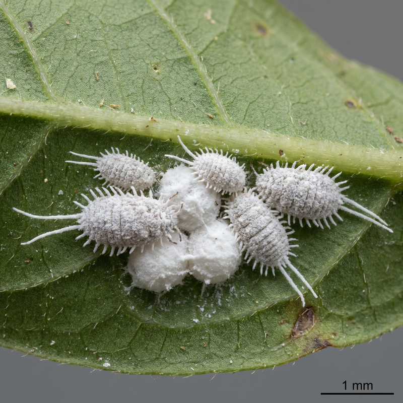 Schmierläuse (Pseudococcidae), KI-Illustration