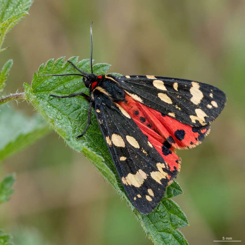 Schönbär (Callimorpha dominula), KI-Illustration