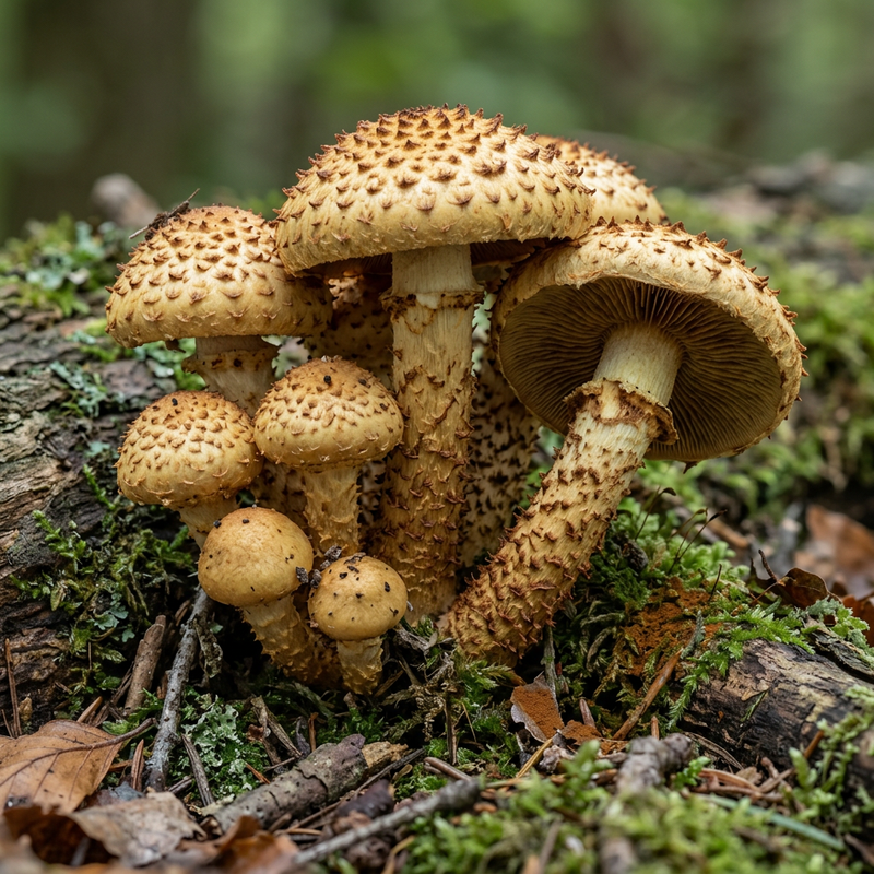 Schüpplinge (Gattung) (Pholiota), KI-Illustration