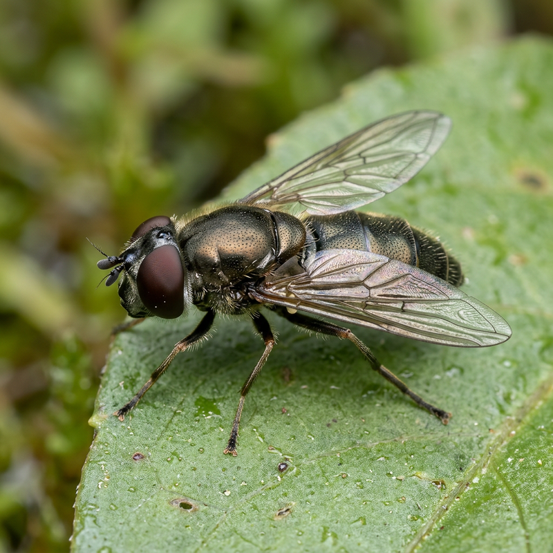 Schwebfliege (Tribus Chrysogastrini) (Chrysogaster), KI-Illustration
