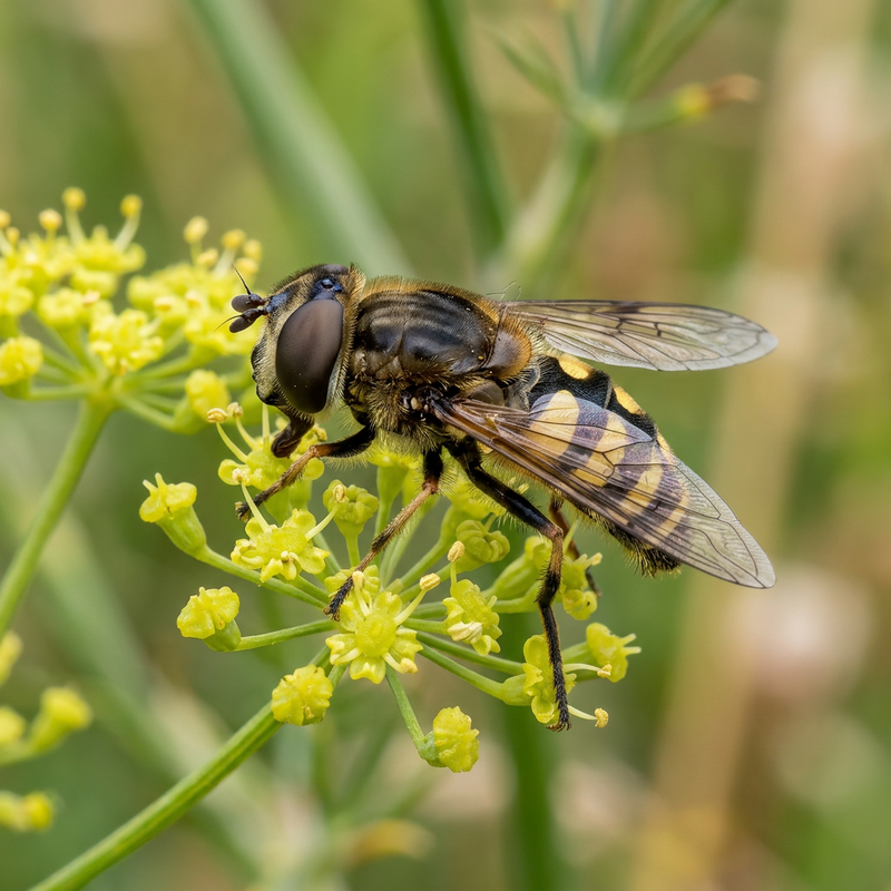 Schwebfliege (Syrphidae), KI-Illustration