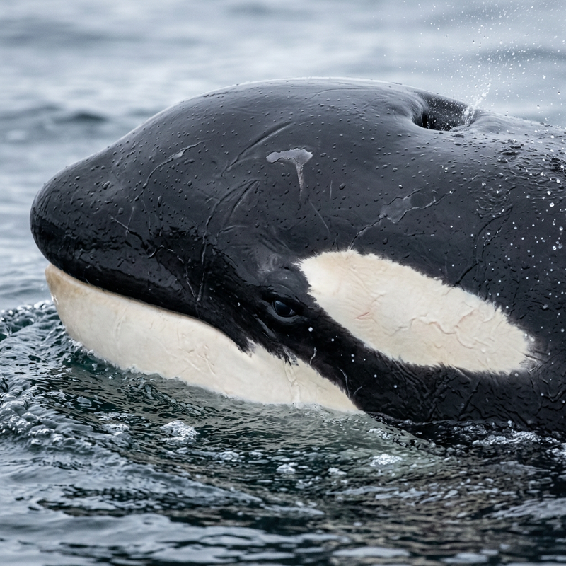 Schwertwal (Orcinus orca), KI-Illustration