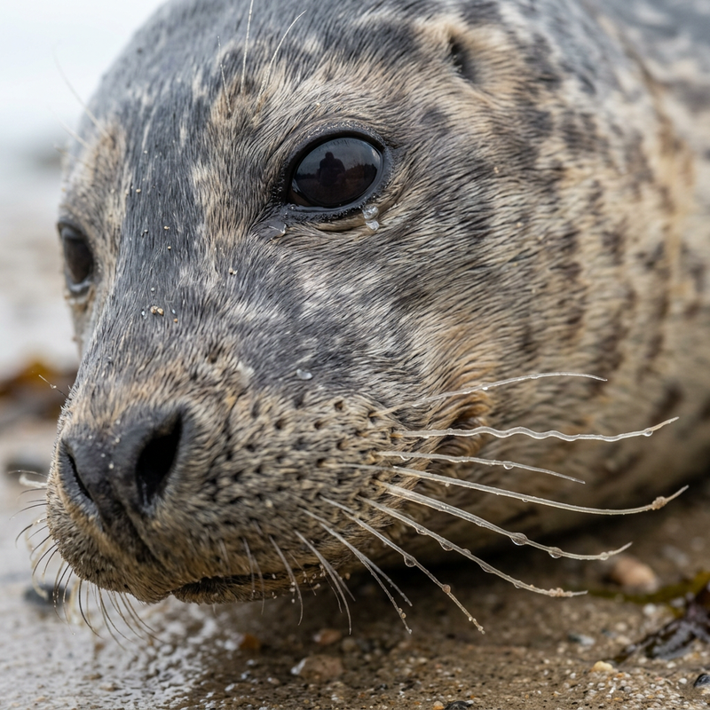 Seehund (Phoca vitulina), KI-Illustration