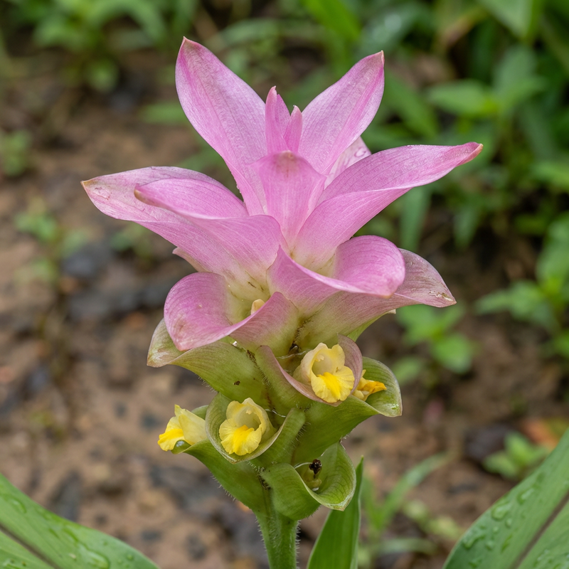 Siam-Tulpe (Curcuma alismatifolia), KI-Illustration