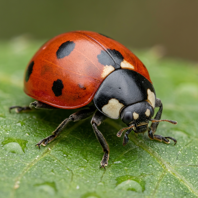 Siebenpunkt Marienkäfer (Coccinella septempunctata), KI-Illustration