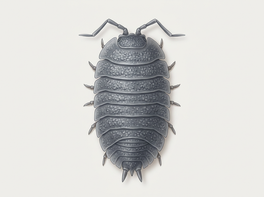 Kellerassel (Porcellio scaber) von oben