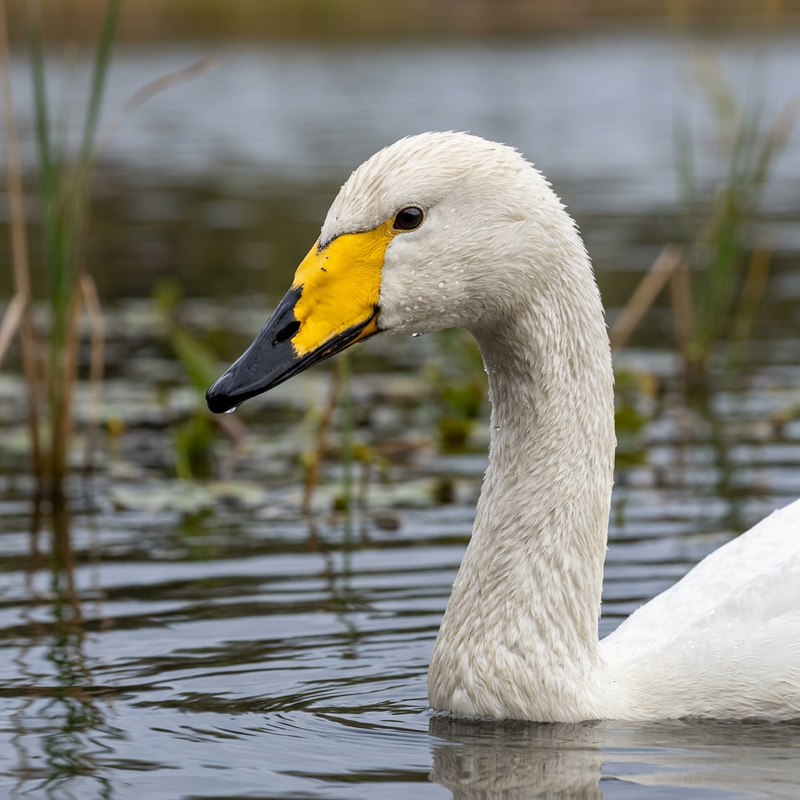 Singschwan (Cygnus cygnus), KI-Illustration