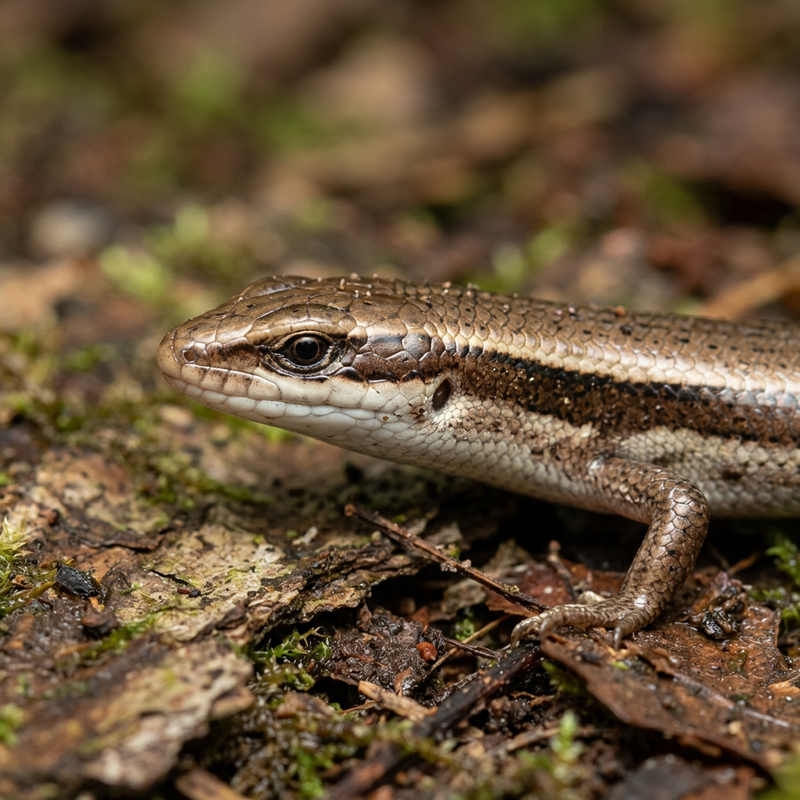 Skink der Gattung Marisora (Marisora), KI-Illustration