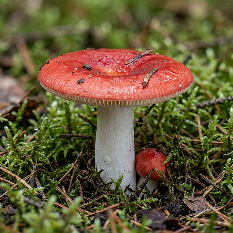 Spei-Täubling (Russula emetica), KI-Illustration