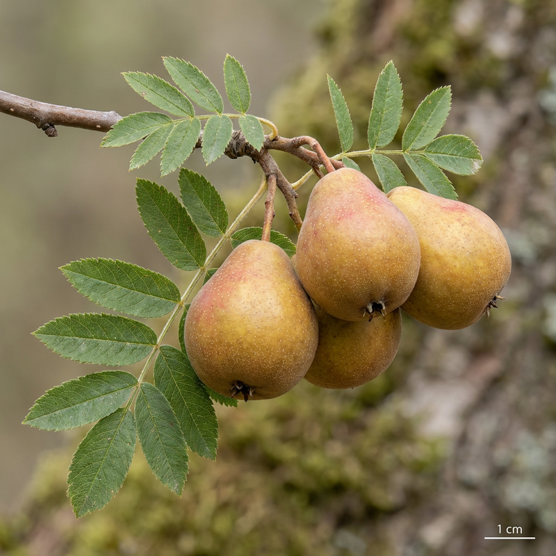 Speierling (Sorbus domestica), KI-Illustration