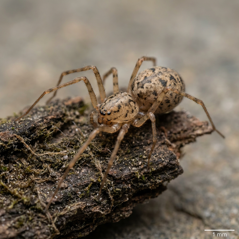 Speispinne (Scytodes thoracica), KI-Illustration