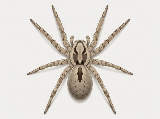 Nosferatu-Spinne (Zoropsis spinimana) von oben