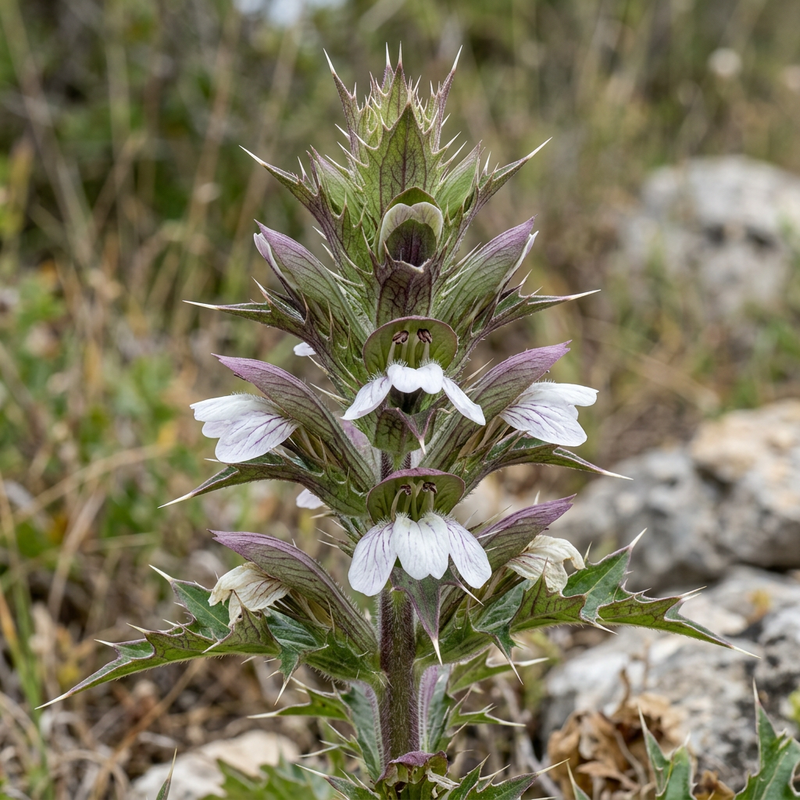 Stacheliger Bärenklau (Acanthus spinosus), KI-Illustration