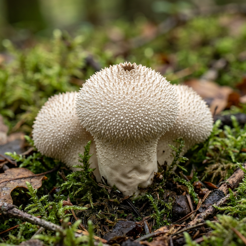 Stäubling (Lycoperdon), KI-Illustration