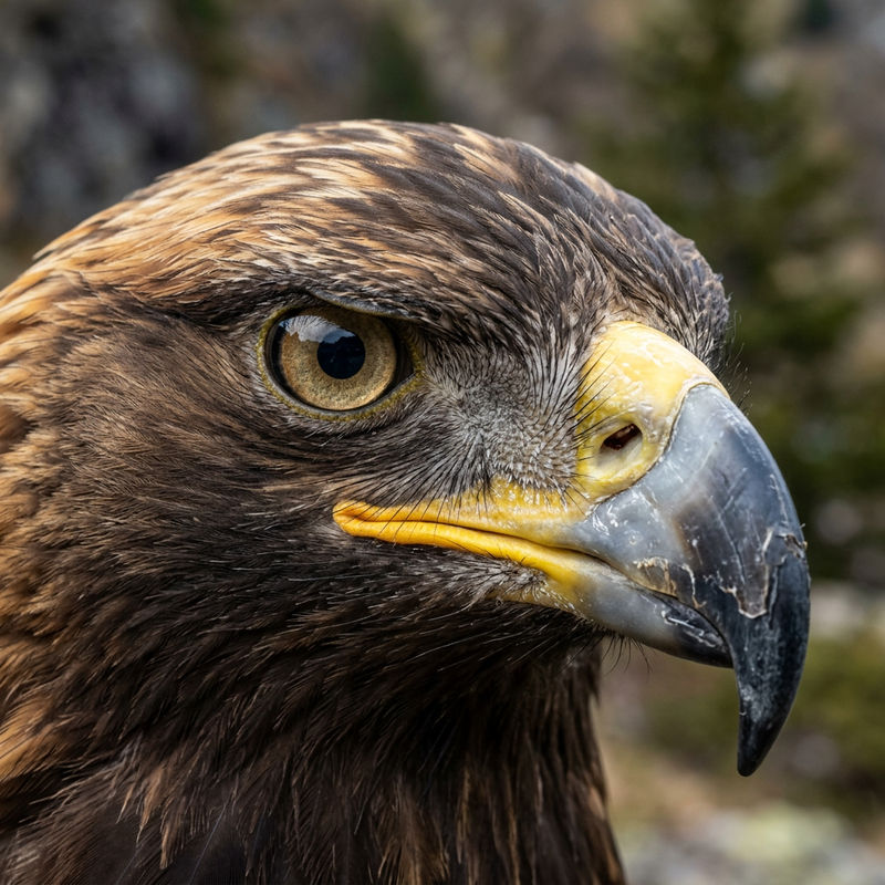 Steinadler (Aquila chrysaetos), KI-Illustration
