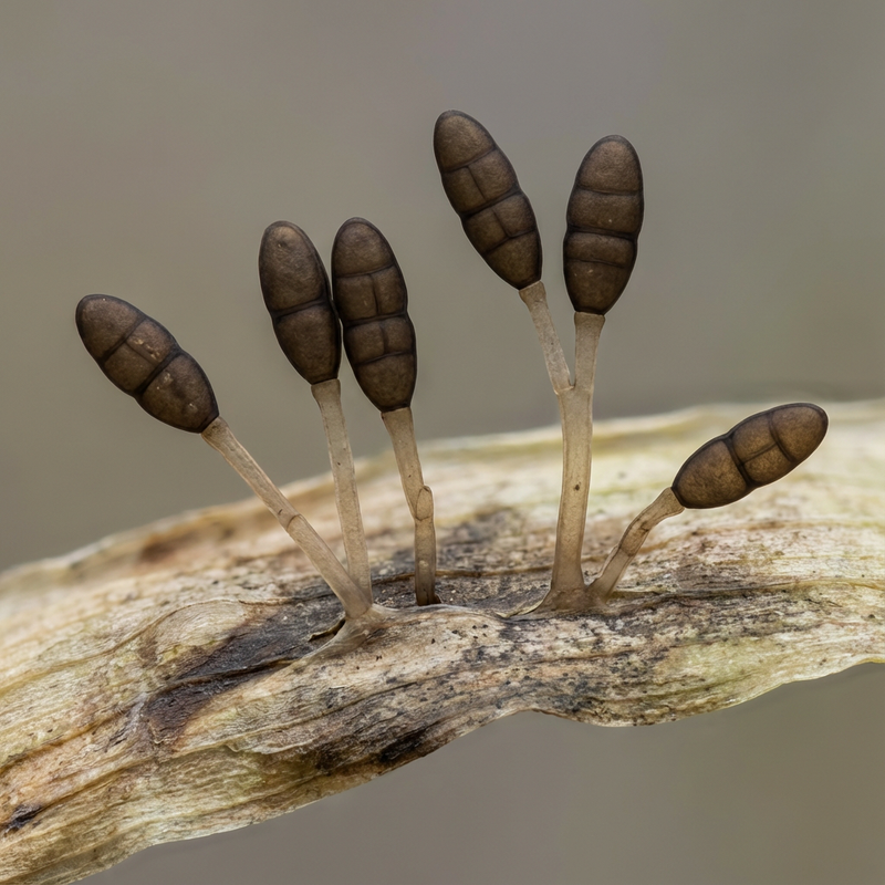 Blattfleckenpilz (Stemphylium vesicarium), KI-Illustration