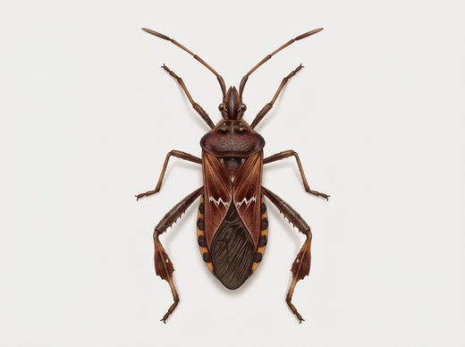 Amerikanische Kiefernwanze (Leptoglossus occidentalis) von oben