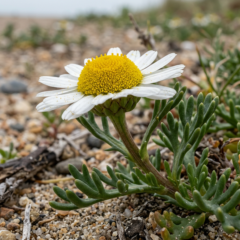 Strand-Kamille (Tripleurospermum maritimum), KI-Illustration