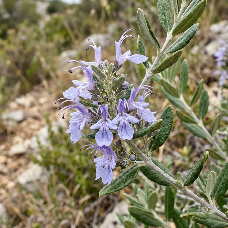 Strauch-Gamander (Teucrium fruticans), KI-Illustration