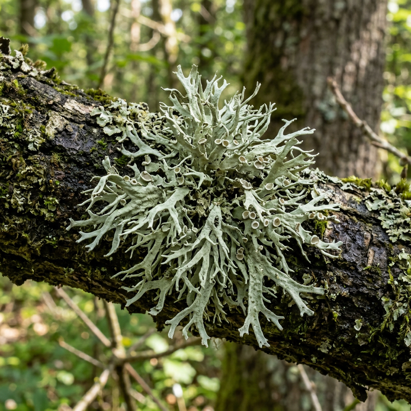 Strauchflechte (Ramalina), KI-Illustration
