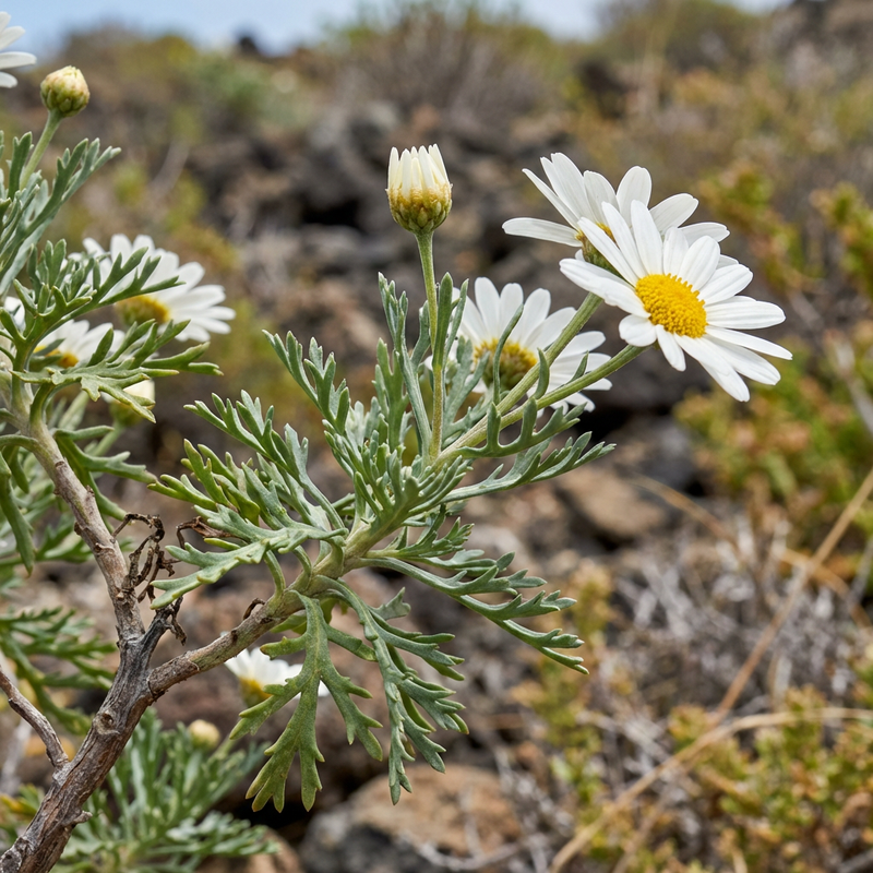 Strauchmargerite (Argyranthemum frutescens), KI-Illustration