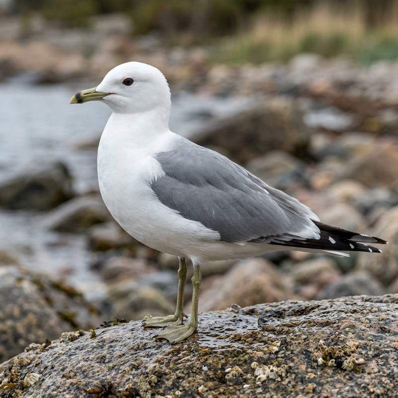 Sturmmöwe (Larus canus), KI-Illustration