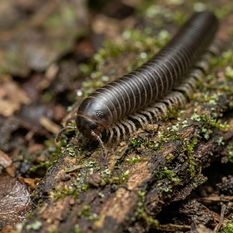 Tausendfüßer (Diplopoda), KI-Illustration