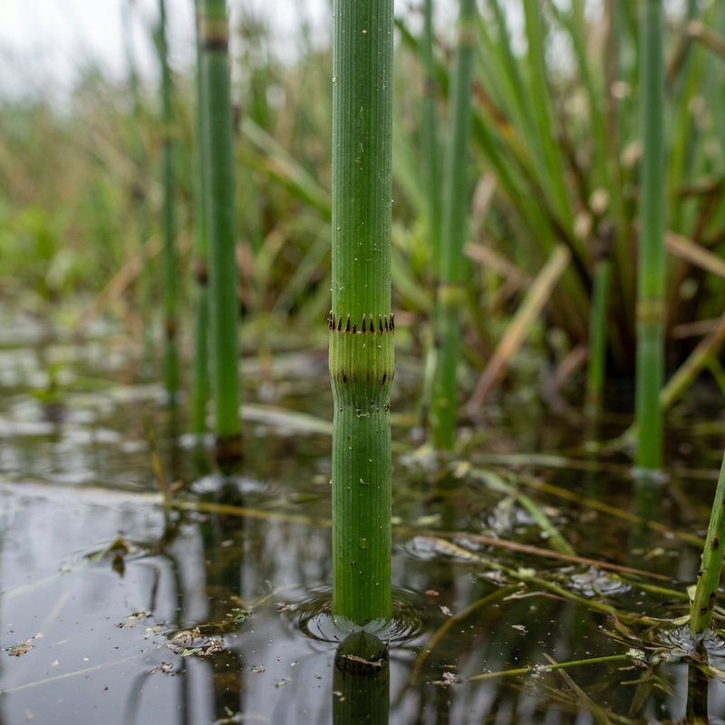 Teich-Schachtelhalm (Equisetum fluviatile), KI-Illustration