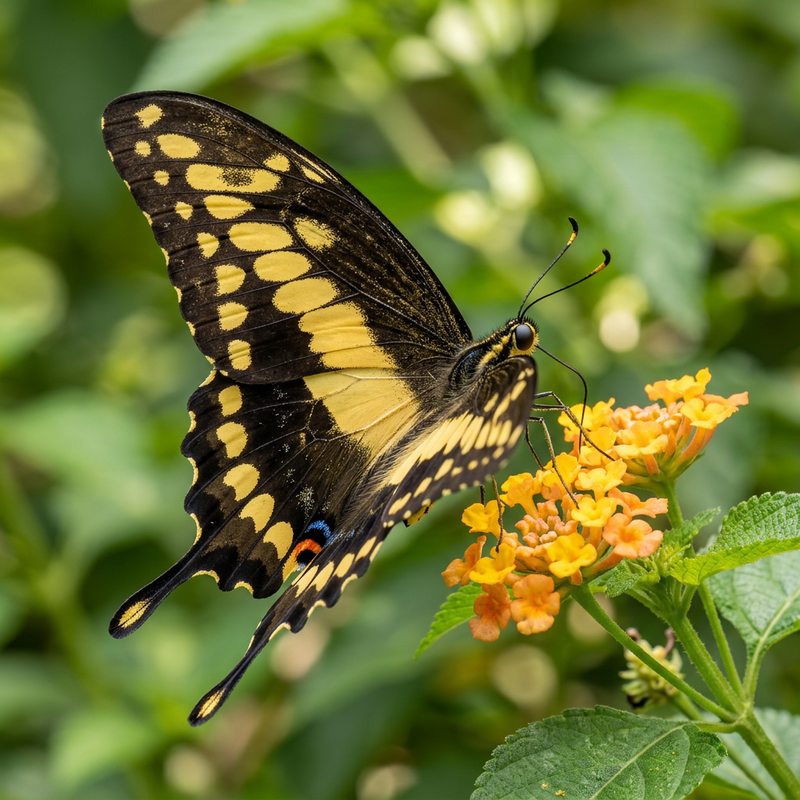 Thoas-Schwalbenschwanz (Papilio thoas), KI-Illustration