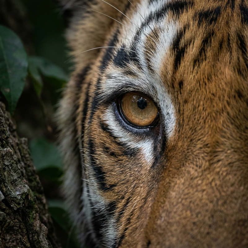 Tiger (Panthera tigris), KI-Illustration