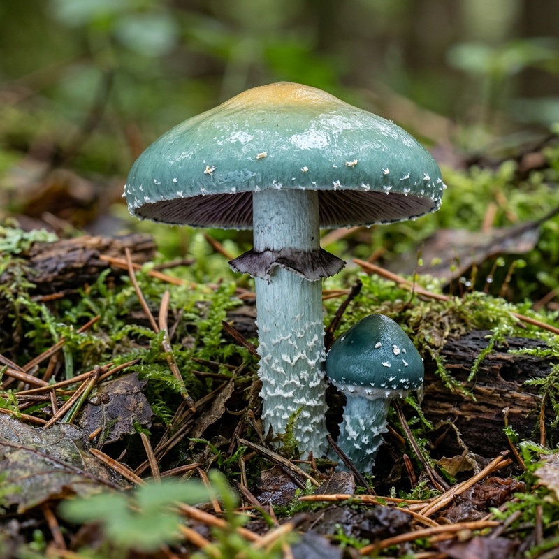Träuschlinge (Stropharia), KI-Illustration