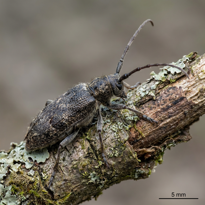 Trauerbock (Aegomorphus clavipes), KI-Illustration