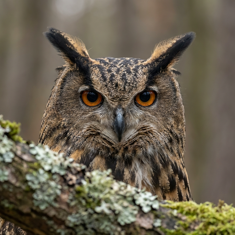 Uhu (Bubo bubo), KI-Illustration