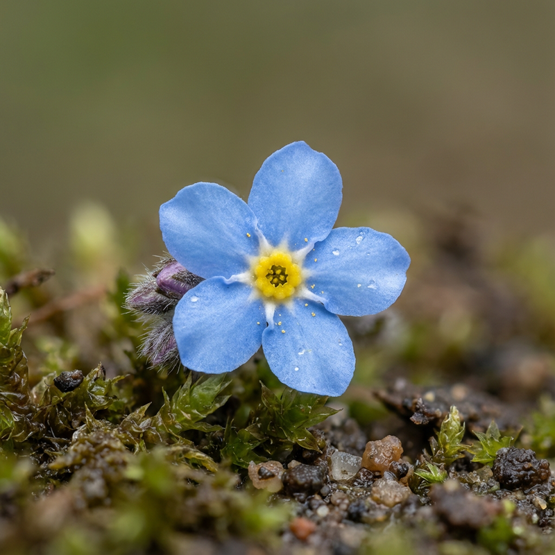 Vergissmeinnicht (Myosotis), KI-Illustration
