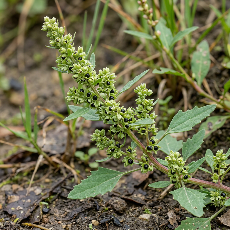 Vielsamiger Gänsefuß (Chenopodium polyspermum), KI-Illustration