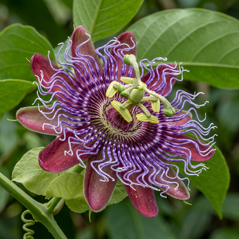 Vierkantige Passionsblume (Passiflora quadrangularis), KI-Illustration