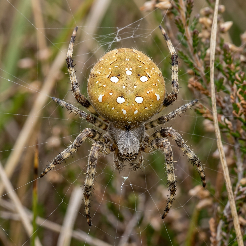 Vierpunktkreuzspinne (Araneus quadratus), KI-Illustration