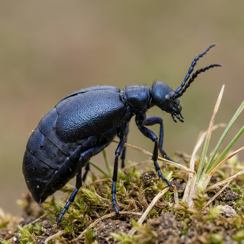 Violetter Ölkäfer (Meloe violaceus), KI-Illustration