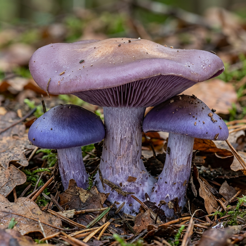 Violetter Rötelritterling (Lepista nuda), KI-Illustration