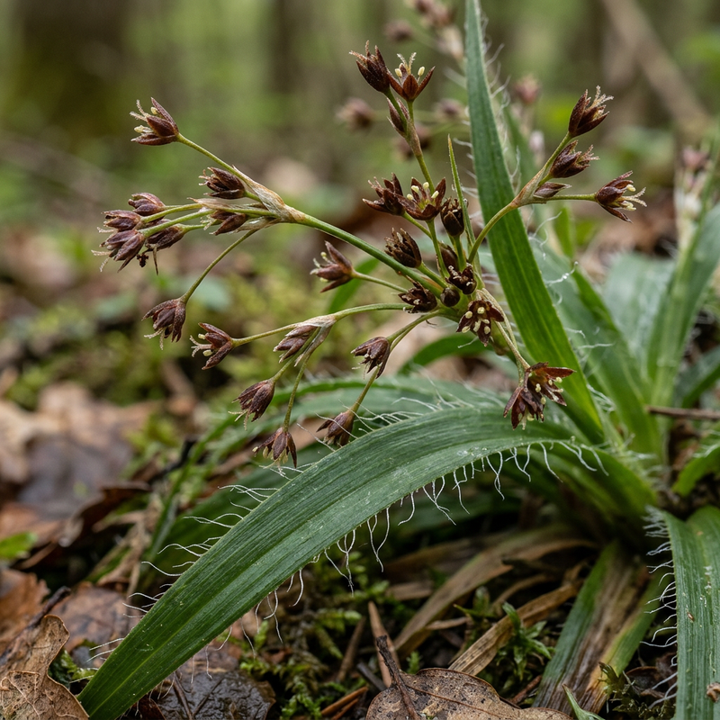 Wald-Hainsimse (Luzula sylvatica), KI-Illustration