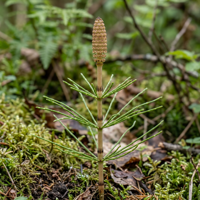 Wald-Schachtelhalm (Equisetum sylvaticum), KI-Illustration